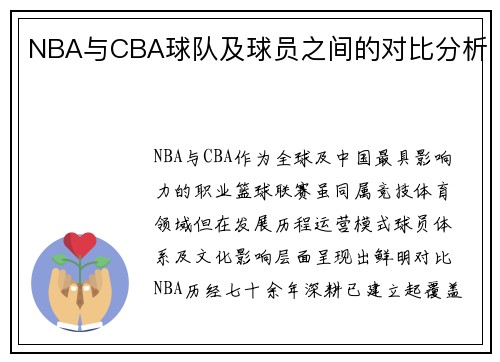 NBA与CBA球队及球员之间的对比分析